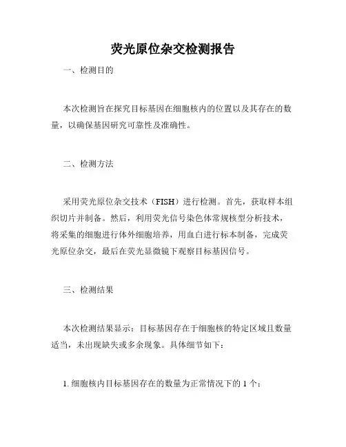 荧光原位杂交检测报告