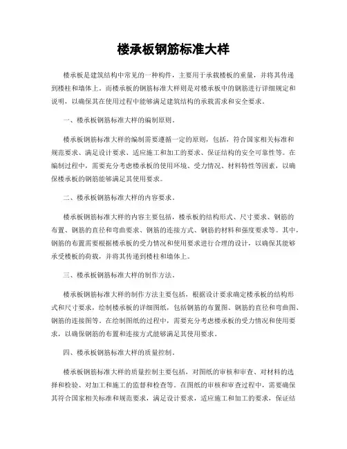 楼承板钢筋标准大样