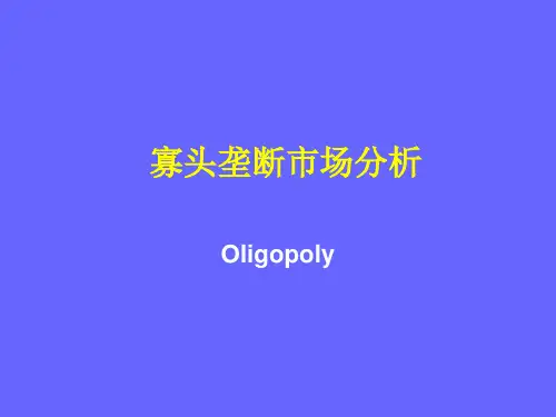 寡头垄断市场分析