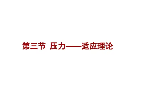 压力——适应理论