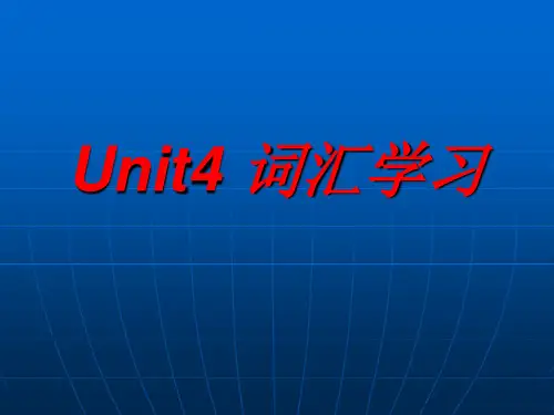 人教版高中英语必修3Unit4__词汇学习(共13张PPT)