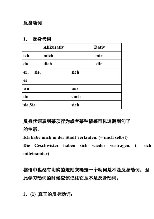 德语语法-反身代词