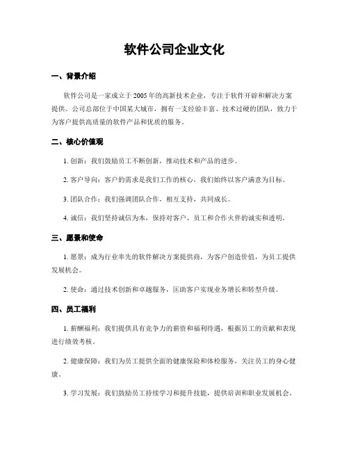 软件公司企业文化