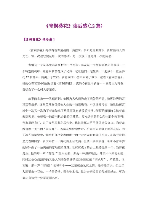 《青铜葵花》读后感(12篇)