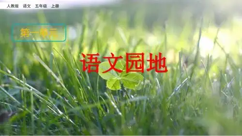 部编人教版五年级语文上册《语文园地一》优质课件(共74张PPT)