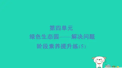 2024三年级数学下册四绿色生态园__解决问题阶段素养提升练5习题课件青岛版六三制