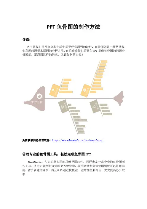 PPT鱼骨图的制作方法