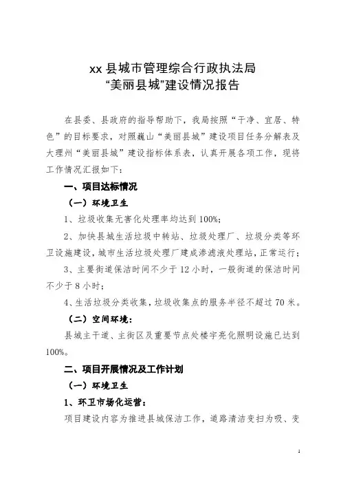“美丽县城”建设指标体系情况报告(6