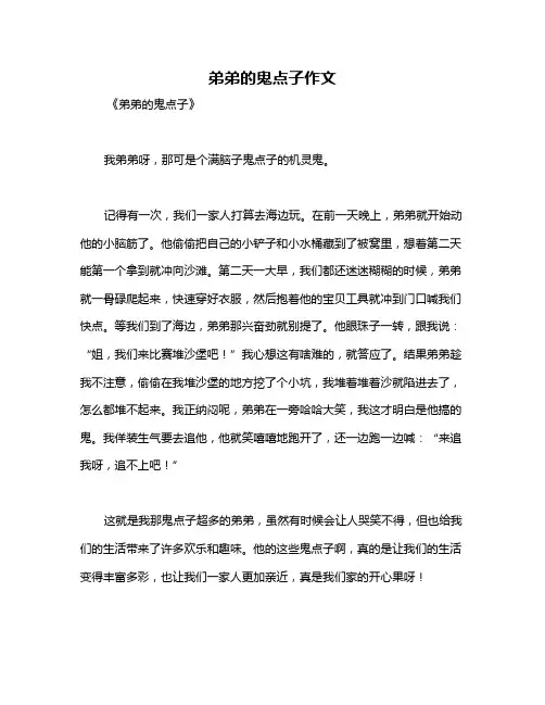 弟弟的鬼点子作文