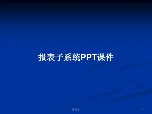 报表子系统PPT学习教案