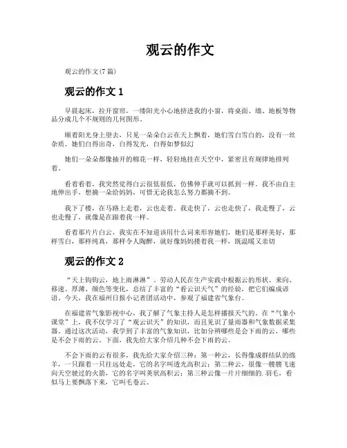 观云的作文