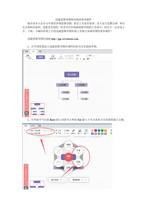 迅捷思维导图网页版的基本操作