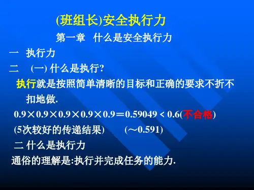 安全执行力精品PPT课件