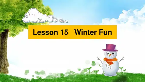 冀教版六年级英语上册Lesson 15 Winter Fun课件