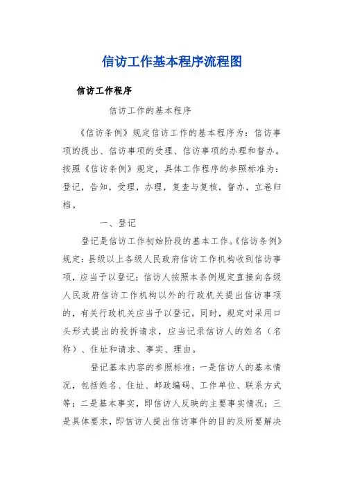 (完整word版)信访工作基本程序流程图