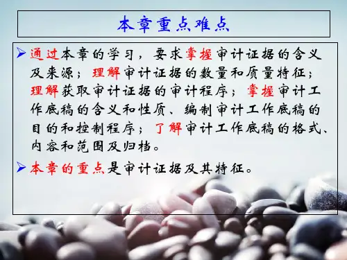 审计证据与审计工作底稿