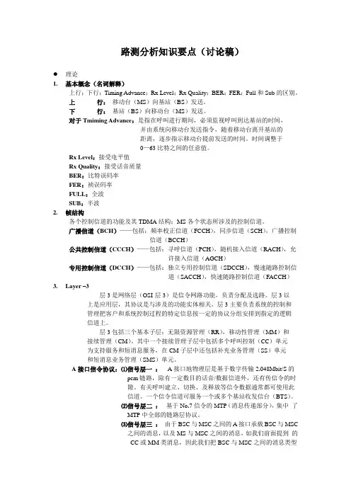 GSM路测知识点整理