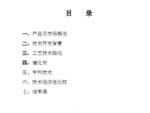 丙酮加氢生产异丙醇工艺技术ppt
