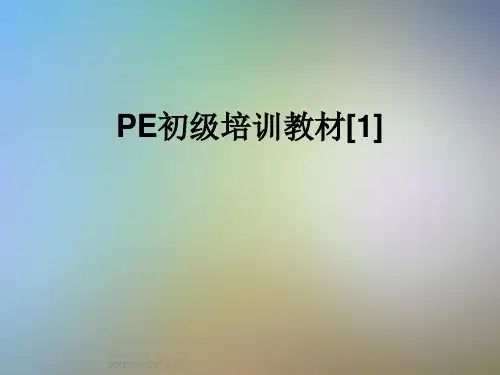 PE初级培训教材[1]