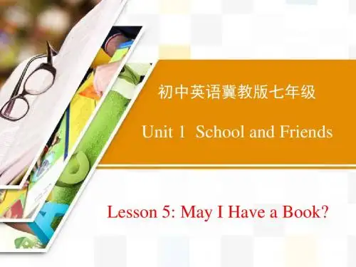 (新)冀教版七年级英语上册Lesson5 课件