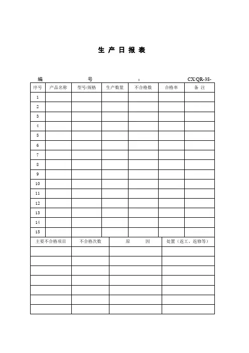 生产日报表(doc格式)