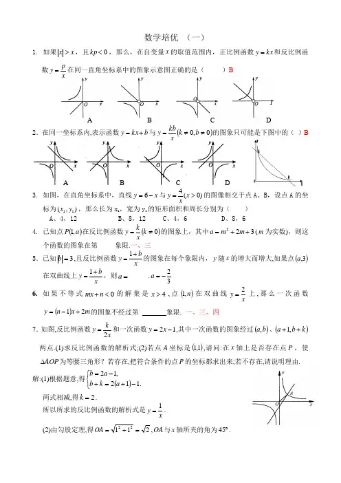八下数学培优( 含答案)