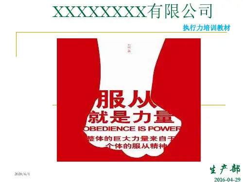 执行力培训教材-完整版