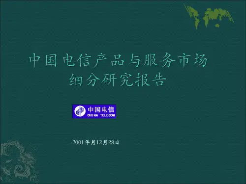 中国电信产品与服务市场细分研究报告-麦肯锡
