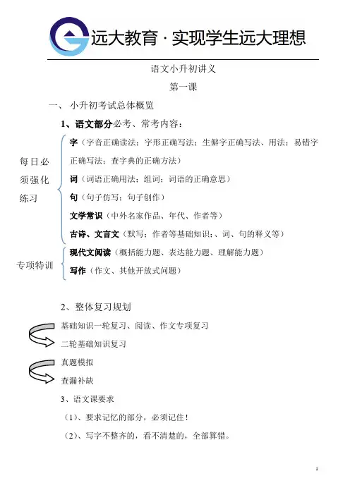 小升初语文讲义1