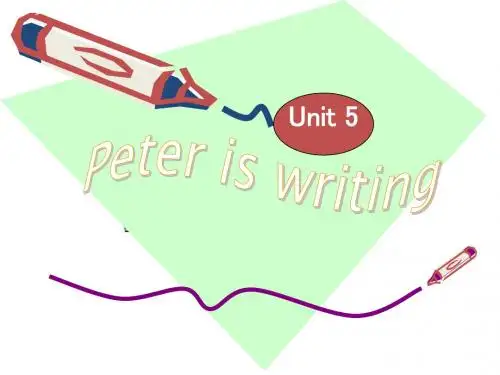 最新湘教版英语四年级下册Unit 5《Peter is writing》公开课课件