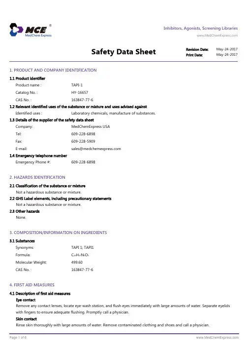 TAPI-1_SDS_MedChemExpress