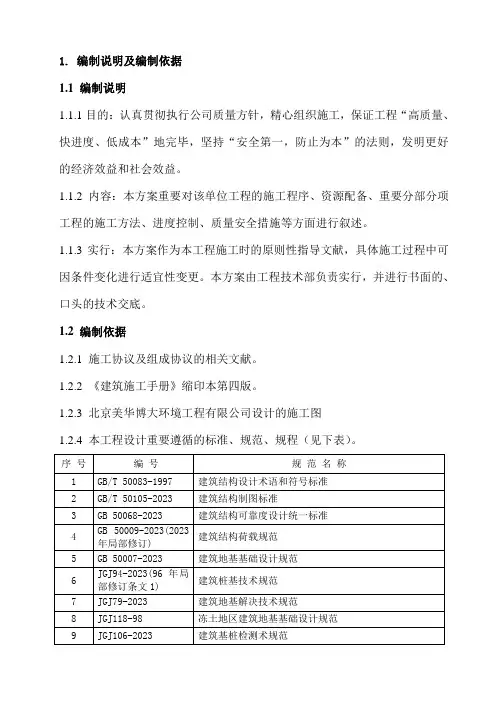 蓄水池施工组织设计方案样本