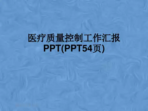 医疗质量控制工作汇报PPT(PPT54页)