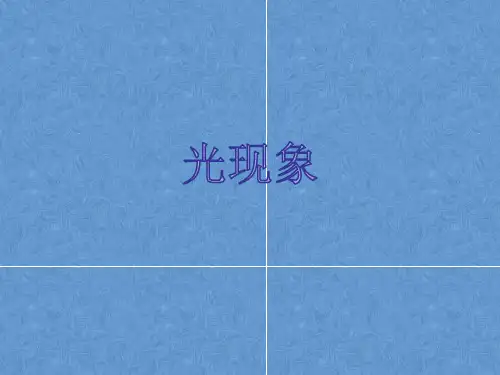 人教版物理八年级上册第四章光现象复习