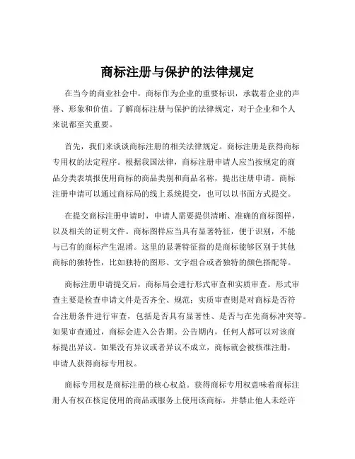 商标注册与保护的法律规定