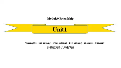 Module9 Unit 1  八年级英语下册课件(外研版)