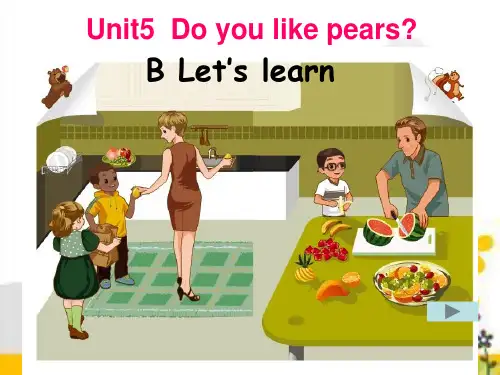 新人教版PEP小学三年级英语下册课件—Unit5 B lets learn