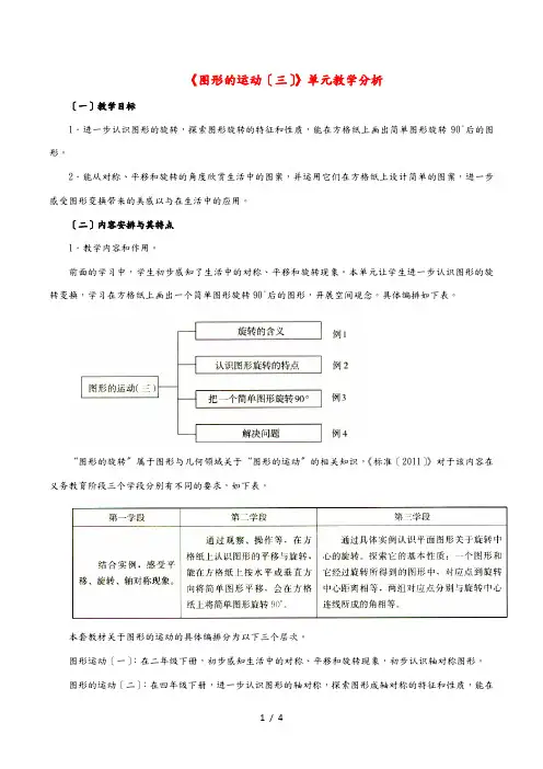 五年级数学下册 5《图形的运动(三)》教学分析素材 新人教版 素材