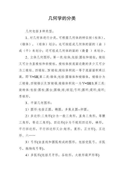 几何学的分类