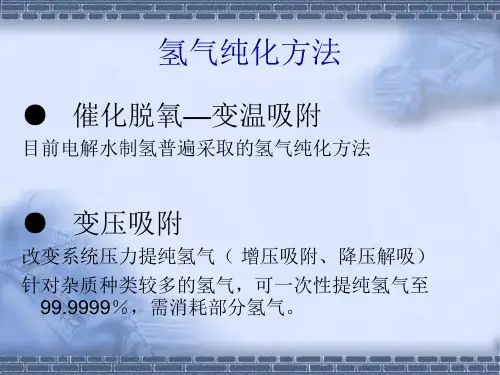 氢气纯化装置讲义ppt课件