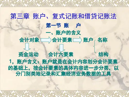 第三章账户复式记账和借贷记账法PPT课件