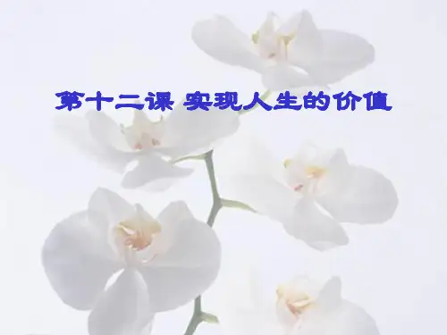实现人生的价值 ppt课件1