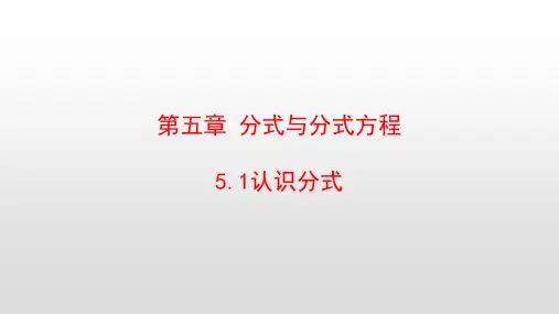 北师大版八年级数学下册第五章分式与分式方程PPT
