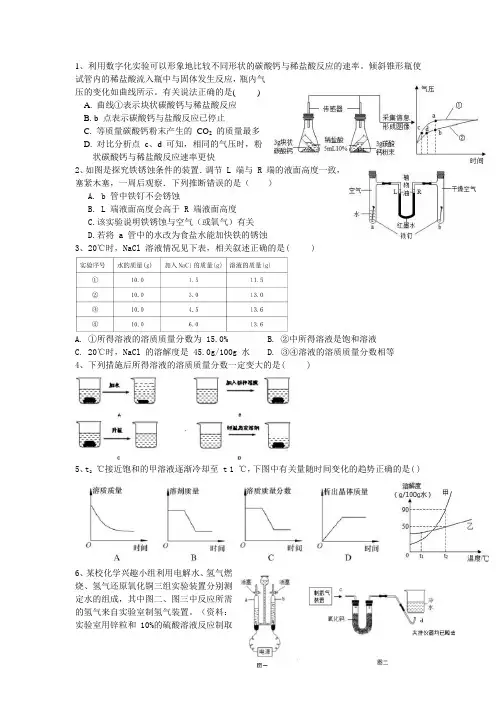 九年级化学创新题