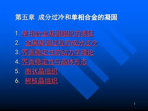第五章--成分过冷与单相合金凝固教程文件
