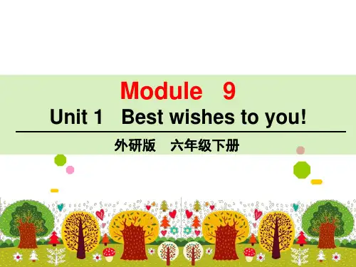外研版Module9Unit1Bestwishestoyou!课件