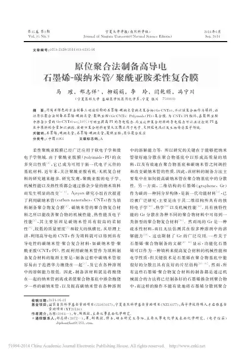 原位聚合法制备高导电石墨烯_碳纳米管_聚酰亚胺柔性复合膜_马璀