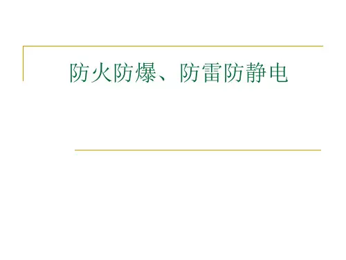 防火防爆、防雷防静电ppt课件