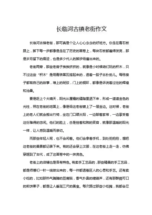 长临河古镇老街作文