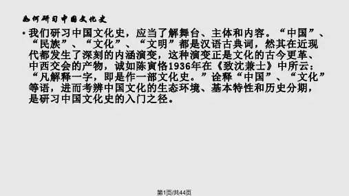 中国文化史导论上PPT课件